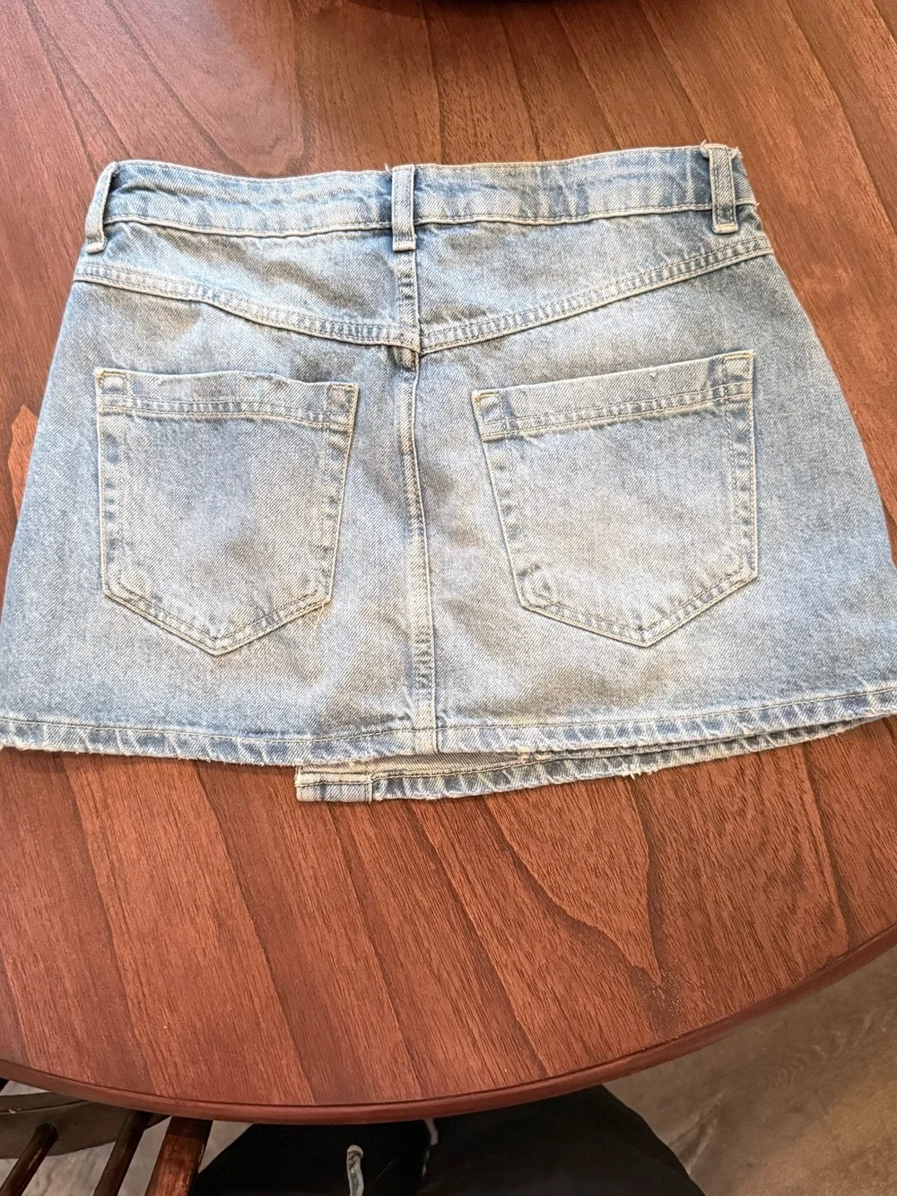 We the Free 💕 Wynne Denim Mini Skirt / light Wash: Asymmetric Buttons : GUC
